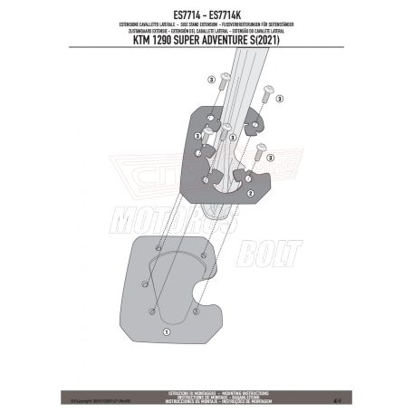 Oldalsztender talp KTM 1290 Super Adventure S (21 > 23) GIVI