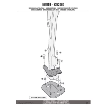 Oldalsztender talp MOTO GUZZI Stelvio 1000 (2024-2026) GIVI