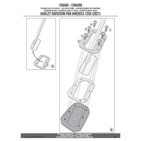 Oldalsztender talp GIVI ES8400