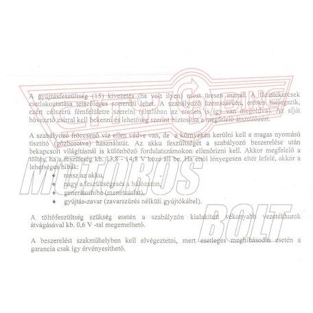 Feszültségszabályozó 12V 3 fázisú   7 kábeles IC