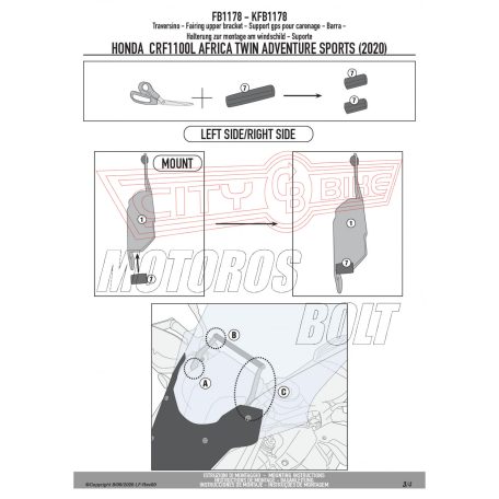 Givi GPS / telefon tartó konzol HONDA CRF 1100L Africa Twin Adventure Sports (2020-2024) GIVI