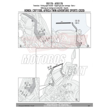 Givi GPS / telefon tartó konzol HONDA CRF 1100L Africa Twin Adventure Sports (2020-2024) GIVI