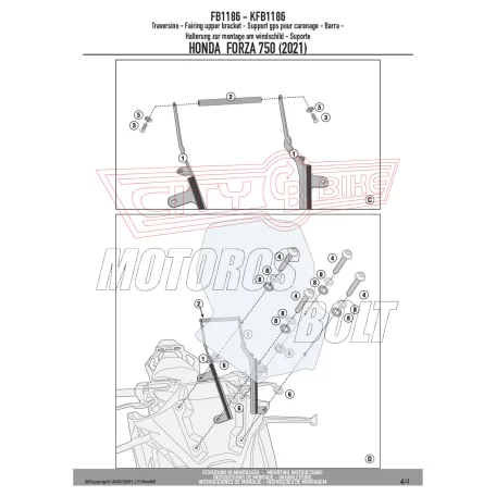 Givi GPS / telefon tartó konzol HONDA Forza 750 (2021-2024) GIVI