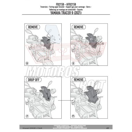 Givi GPS / telefon tartó konzol YAMAHA Tracer 9 / Tracer 9 GT (2021-2024) GIVI