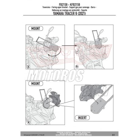 Givi GPS / telefon tartó konzol YAMAHA Tracer 9 / Tracer 9 GT (2021-2024) GIVI