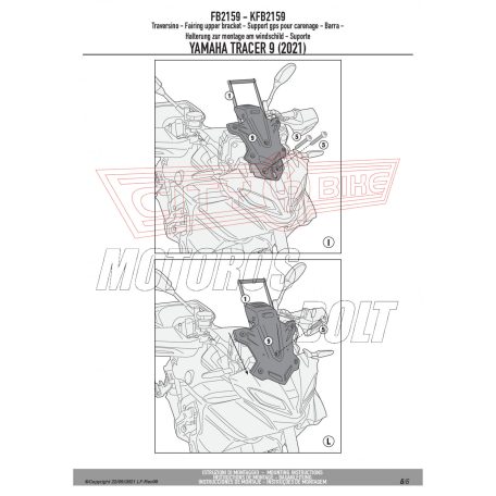 Givi GPS / telefon tartó konzol YAMAHA Tracer 9 / Tracer 9 GT (2021-2024) GIVI