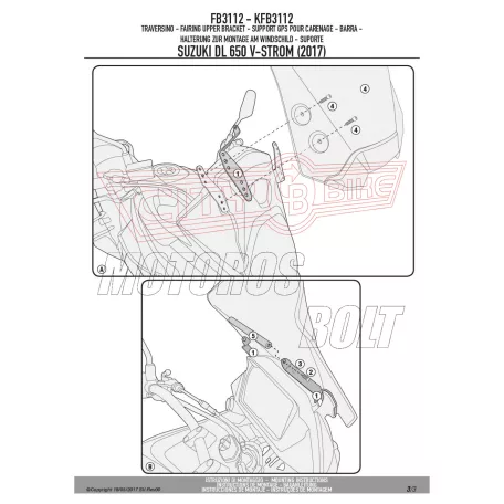 Givi GPS / telefon tartó konzol SUZUKI DL 650 V-Strom (2017-2024) GIVI