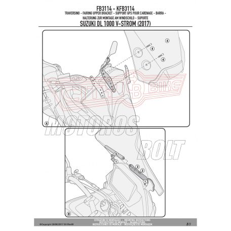 Givi GPS / telefon tartó konzol SUZUKI DL 1000 V-Strom (2014-2016) / DL 1000 V-Strom (2017-2019) GIVI