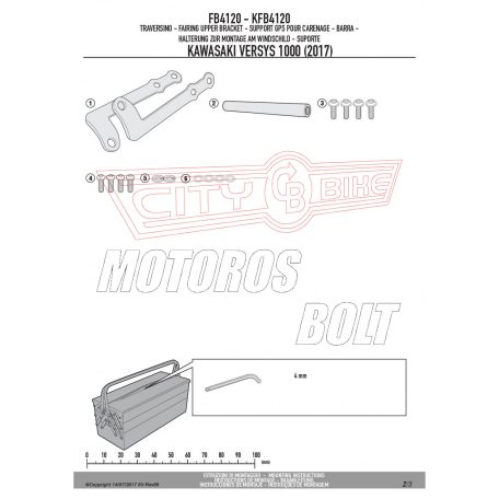 Givi GPS / telefon tartó konzol KAWASAKI Versys 1000 (2017-2018) GIVI