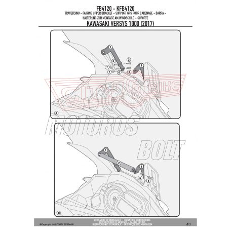 Givi GPS / telefon tartó konzol KAWASAKI Versys 1000 (2017-2018) GIVI