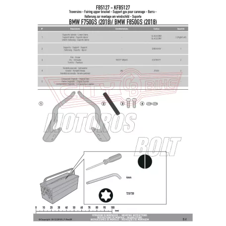 Givi GPS / telefon tartó konzol BMW F 750 GS (2018-2020) / BMW F 850 GS (2018-2020) GIVI