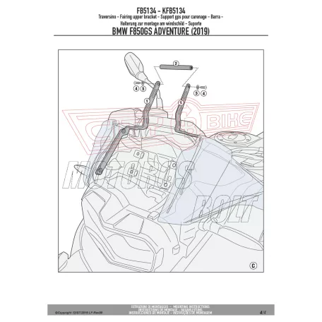 Givi GPS / telefon tartó konzol BMW F 850 GS Adventure (2019-2021) GIVI