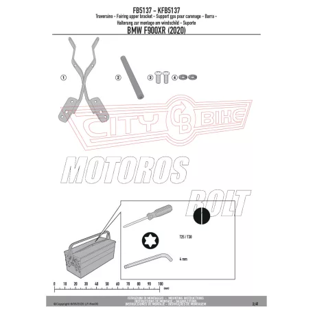 Givi GPS / telefon tartó konzol BMW F 900 XR (2020-2025) GIVI