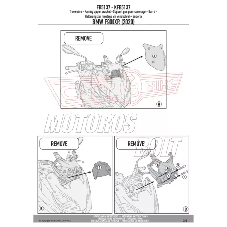 Givi GPS / telefon tartó konzol BMW F 900 XR (2020-2025) GIVI