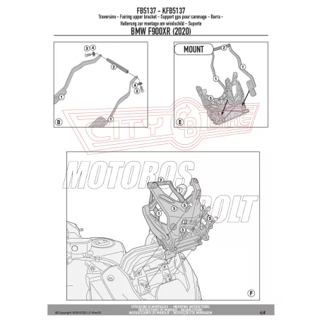 Givi GPS / telefon tartó konzol BMW F 900 XR (2020-2025) GIVI