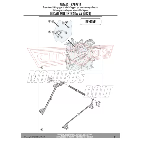 Givi GPS / telefon tartó konzol Ducati Multistrada V4 (2021-2024) Ducati V4 S (2021-2024)GIVI
