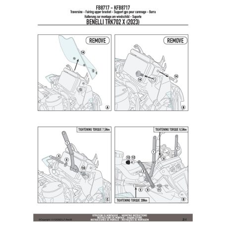 Givi GPS / telefon tartó konzol BENELLI TRK702 (2023-2025), BENELLI TRK702 X (2023-2025) GIVI