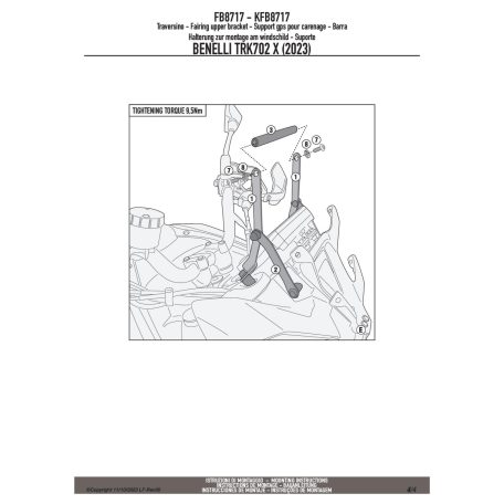 Givi GPS / telefon tartó konzol BENELLI TRK702 (2023-2025), BENELLI TRK702 X (2023-2025) GIVI