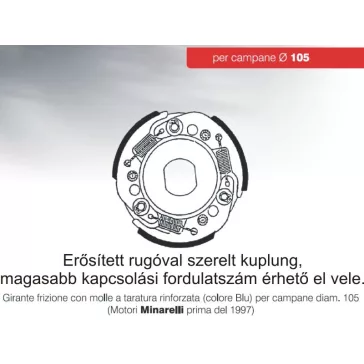 Kuplung YAMAHA 50 105mm erősített BRENTA