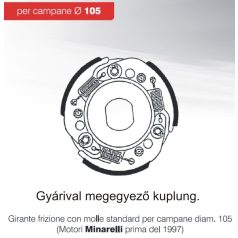 Kuplung YAMAHA 50 105mm normál BRENTA