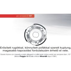Kuplung YAMAHA 50/ PIAGGIO 107mm könnyített BRENTA