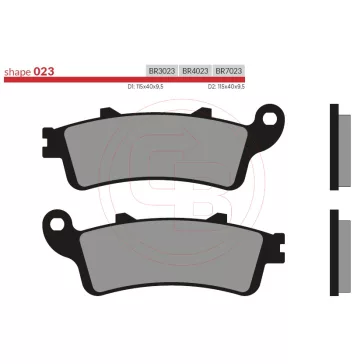 BRENTA fékbetét FT3023 9,5mm vastag normál