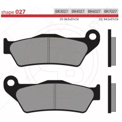 BRENTA fékbetét FT3027 7,6mm vastag normál