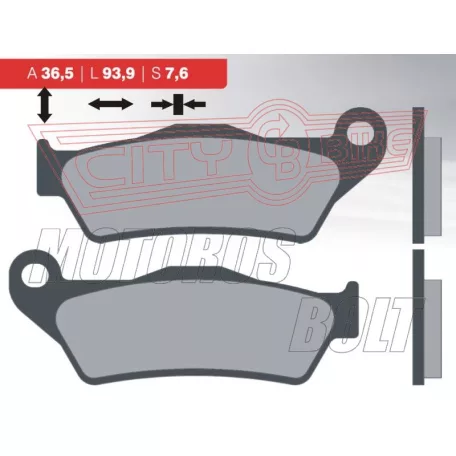 BRENTA fékbetét FT3027 7,6mm vastag normál