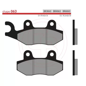 BRENTA fékbetét FT3063 7mm vastag normál