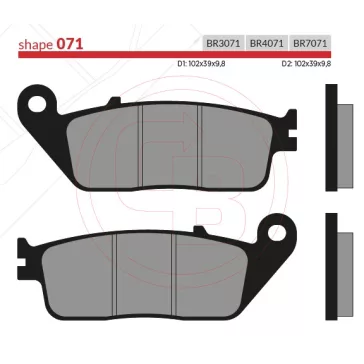 BRENTA fékbetét FT3071 (9,8 mm) normál