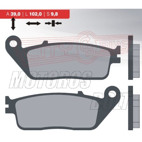 BRENTA fékbetét FT3071 (9,8 mm) normál