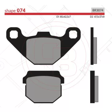 BRENTA fékbetét FT3074 7mm vastag normál