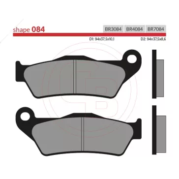 BRENTA fékbetét FT3084 8,6mm vastag normál