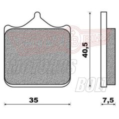 BRENTA fékbetét FT3107 (4db-os) normál