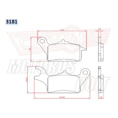 Fékbetét BRENTA FT3181 normál  első Honda Vision 110