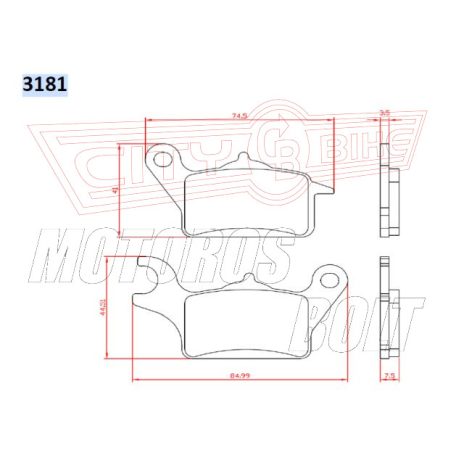 Fékbetét BRENTA FT3181 normál  első Honda Vision 110