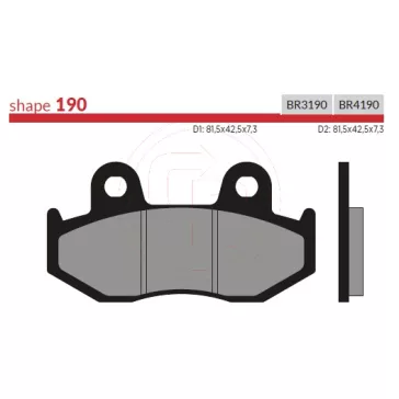 BRENTA fékbetét FT3190 7,3mm vastag normál