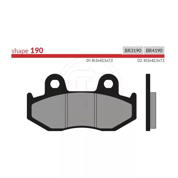 BRENTA fékbetét FT3190 7,3mm vastag normál BRENTA fékbetét FT3190 7,3mm vastag normál