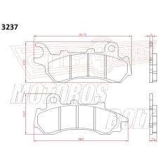 Fékbetét BRENTA FT3237 normál első
