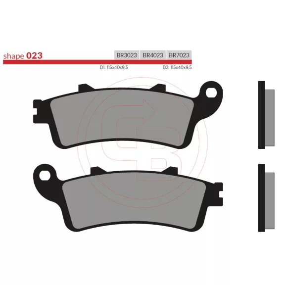 BRENTA fékbetét FT4023 9,5mm szinter BRENTA fékbetét FT4023 9,5mm szinter