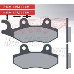 BRENTA fékbetét FT4070 9mm vastag szinter