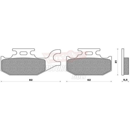 BRENTA fékbetét FT4108 9,5mm = FT4109 szinter