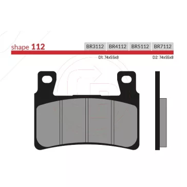 BRENTA fékbetét FT4112 9,9mm vastag szinter
