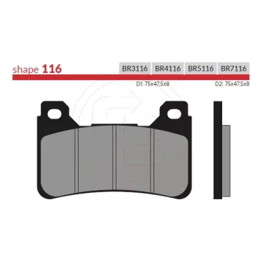 BRENTA fékbetét FT4116 szinter CBR 600 RR