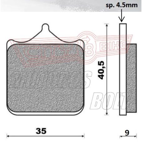 BRENTA fékbetét FT4122 (4db-os) 9mm szinter