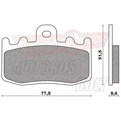 BRENTA fékbetét FT4123 szinter