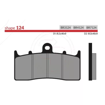 BRENTA fékbetét FT4124 szinter