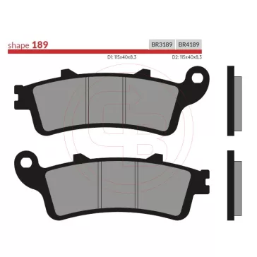 BRENTA fékbetét FT4189 8,3mm szinter