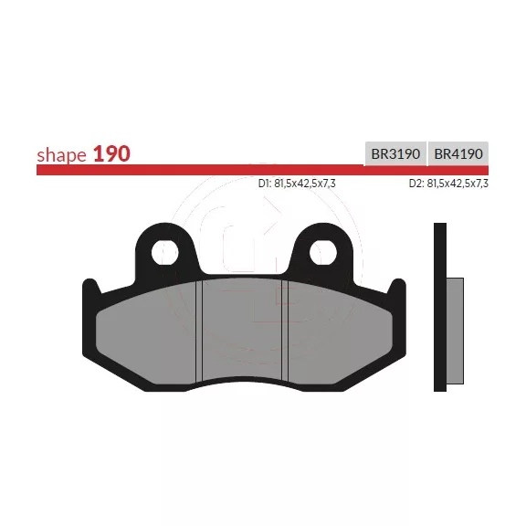 BRENTA fékbetét FT4190 normál BRENTA fékbetét FT4190 normál