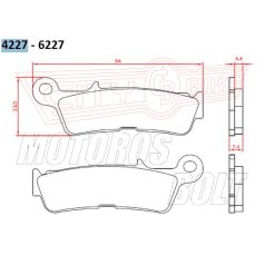 Fékbetét V BRENTA FT4227 szinter első